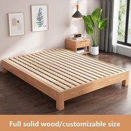 Bed Frame 3 sizes Nordic Simple Solid Wood Bed Frame Minimalist Scandinavian Rubber Wood Bed Frame