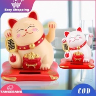 Kucing Maneki Solar/Pajangan Kucing Hoki/Patung Kucing Hoki/Lucky Cat