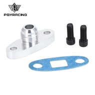 PQY Turbo Oil Drain Flange 10AN GT40 GT42 GT45 GT47 GT55 T3/T4 T3 T4 ODF-01 silver PQY-OFG33