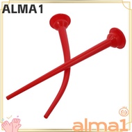 ALMA Long Sausage Nozzle, Red Glass Cement Caulking Nozzle, Reusable 11.8in Curved Caulking Nozzle F