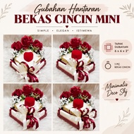 gubahan bekas cincin risik/tunang/nikah c/w bekas cincin merah