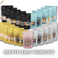 STANDING POUCH ZIPLOCK MATTE HALF WINDOW DELKOCHOICE 16X24