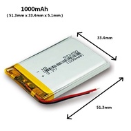 Rechargeable Battery 503450 523450 Battery 1000mAh Li-Polymer 3.7V For Replacement Bluetooth Device 