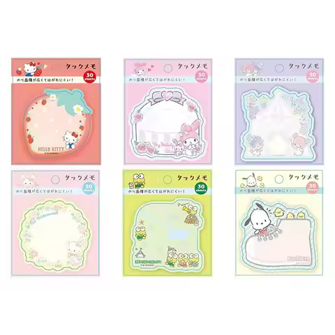 12pcs/lot Cute Kitty Melody Memo Pad Sanrio Pochacco Sticky Notes Stationery Label Notepad Planner S