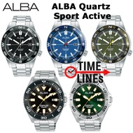 ALBA Quartz Sport Active รุ่น AS9Q11X AS9Q17X AS9Q11X AS9Q19X AS9Q39X AS9Q41X นาฬิกาผู้ชาย ขนาดเรือน 44 มม. ใช้ถ่าน ประกันศูนย์ ALBA