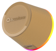 accutone Nexus 2000 MagSafe 磁吸無線藍牙喇叭｜音樂同步 RGB 幻彩燈效/TWS真無線立體聲/手機支架戶外隨身小音箱 - 金色