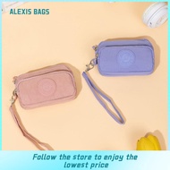 ALEXIS BAGS สีพื้น กระเป๋าเหรียญ พร้อมพวงกุญแจ ไม่ซึมน้ำ กระเป๋าใส่เหรียญสำหรับใส่บัตร ใหม่ ความจุขน