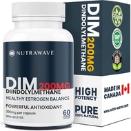 Nutrawave 200mg DIM Capsules, Diindolylmethane plement for Healthy Estrogen and Hormone Balance. Imp