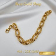 22k / 916 Gold Double Link Bracelet by Best Gold Shop