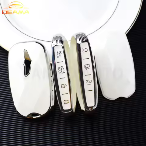 TPU 7 Buttons Car Key Case Cover Auto Shell Fob Holder Protector For Hyundai Genesis GV60 GV90 G90 G