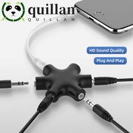 QUILLAN Audio Cable Splitter for Tablet MP3 MP4 1 Male to 5 Female Headphone Port 3.5mm Share Adapte
