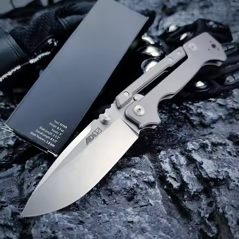 AD15 TC4 Titanium Alloy Tactical Knife High Quality Pocket Folding Knife Multifunctional Hunting Cam