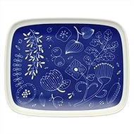 Hasamiyaki 502270 530 Shallow Square Plate L Garden Navy