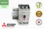 MITSUBISHI  BREAKER รุ่น NV63-CV 3P 30A เบรกเกอร์กันดูด เบรกเกอร์ป้องกันไฟรั่ว