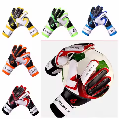 Wear-resistant Football Gloves Anti-slip Excellent Goalkeeper Training Gloves Thick Latex Non-Slip F