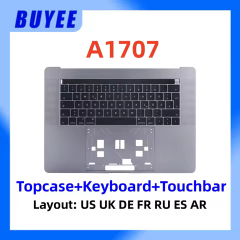 Genuine A1707 Top Case For MacBook 15.4" A1707 Topcase Keyboard Backlight Touchbar US UK Spanish Fra