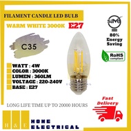 Filament Candle Shape LED Bulb Warm White 4W E27