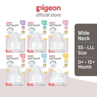 Pigeon SofTouch Wide Neck Nipple SS/S/M/L/LL/LLL-3