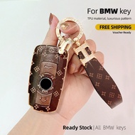 Ready Stock Luxury Diamond Soft TPU Car Key Cover For BMW F30 F10 F25 F48 X1 X3 X5 3Series 5Series F