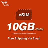 Asia eSIM Card Unlimited 4G Data 1-30 days Daily 500MB/1GB/3GB 4G High speed Asia SIM Card