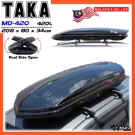 TAKA MD-420 Car Roof Box [Explorer Series] [XL Size] [Glossy Black] Cargo ROOFBOX