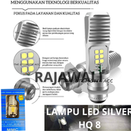 LAMPU DEPAN SUPER TERANG MERK MMC MOTOR UNIVERSAL LAMPU LED SILVER HQ 8