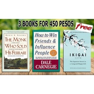 The Monk-How To Win Friends-Ikigai-(Book Bundle A -3 Books) Paperback