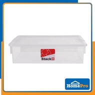 HOMEPRO STACKO PLASTIC STORAGE CONTAINER BOX 6656 16L W50xD35xH12.5 CM WHITE