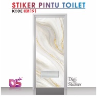 Premium Toilet Door Sticker 60x190cm 70x200cm Marble Bathroom Sticker Soft Elegant Digi Sticker KM19