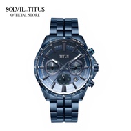 Solvil et Titus Saber Chronograph Quartz in Blue Dial &amp; Light Blue Stainless Steel Bracelet Men Watch W06-03327-002