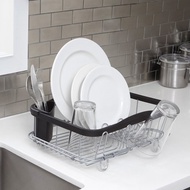 加拿大 Umbra 伸縮餐具碗盤瀝水架(黑銀)  | 碗盤收納 碗盤收納架