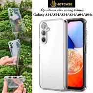 Hotcase silicone flexible case for Samsung Galaxy A14 A24 A34 A54 A04 A04s - ultra thin 0.6mm, scrat