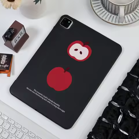 Aesthetic Simple Fruit Apples Quote Text Matte Tablet Case For Xiaomi Redmi Pad 6S 7S 6 7 8 Pro Pad 