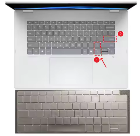 For HP OmniBook 7 Flip 16 inch 2-in-1 Laptop 2025 AI PC 16-au0000 16-au0773cl TPU Keyboard Cover lap