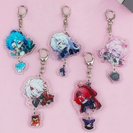 Anime Game Keychain Wuthering Waves Acrylic Cartoon Figure Pendant Backpack DIY Accessories