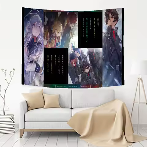86 Eighty Six Cartoon Tapestry for Living Room Home Dorm Decor INS Home Decor