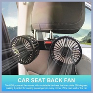 [outdoorstyle.ph] Car Electric Fans Car Clip USB Powered Headrest Fans 360 Degree Rotata Cool
