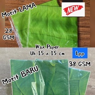 Wax Paper Patterned Laminated Paper/ BANANAdaun Size 12.5x12.5, 15x15 cm ~ NEW DESIGN ~ 50 PCS