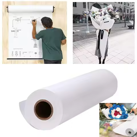 2m/5m/10m/x 38cm Roll White Kraft Arts and Crafts Paper Roll, Coloring & Drawing Easel Paper Recycla