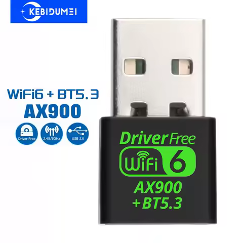 AX900 USB WiFi 6 Bluetooth 5.3 Adapter 2-in-1 Dongle Dual Band 2.4G&5GHz USB WiFi Network Wireless W