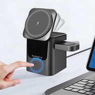 QI2 Electric Model Three-in-One Wireless Charger All-in-One Desktop Electric Foldable Storage Wirele