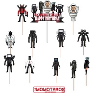 Skibidi Toilet Cartoon cake Topper set