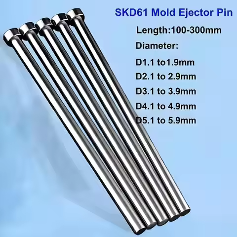 10PCS Plastic Mold SKD61 Ejector Pin D1.1-D5.9mm Straight Ejector Rod Push Rod Precision Injection M