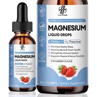 Glycinate Liquid Drop Citrate Oxide and Taurate Calm Magnesium with Omega3 L-Theanine D3 B6 B12 for 