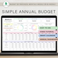 Annual Budget Spreadsheet Budget Planner Weekly, Monthly Budget Planner - Google Sheets Only (Does N