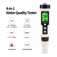 4 In 1 Ph Meter ORP Tester Hydrogen Meter Tester H2 Water Quality Meter With Temperature Suitable Fo