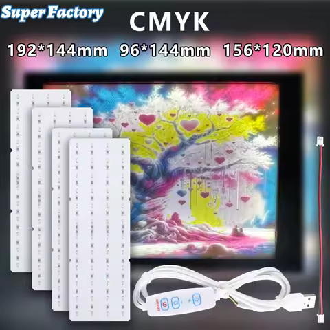 For Bambu Lab CMYK LED Backlight Board Bambu Lab PLA CMYK Lithophane Bundle 3D Print Lithophane Phot