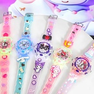 3d 3D Cartoon Watch Sanrio Colorful Luminous Children Quartz Watch Melody KT Cat Student Pointer Wat