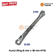 Key Ring 8 mm x 10 mm ATS - 8x10 - 8 10 Double Offset Ring Spanner