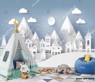 3D Wallpaper, Bedroom Wallpaper, Motif Bedroom Wall Wallpaper 3D Children's Cartoon Pink